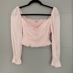 Aritzia Sunday best pink blouse